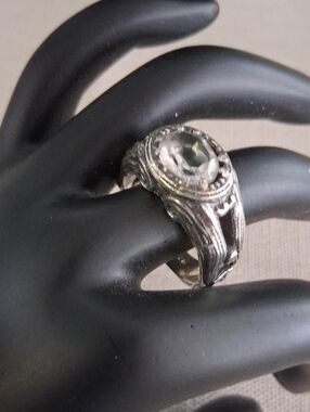 Sterling Silver Oval Quartz Gemstone Statement Ring